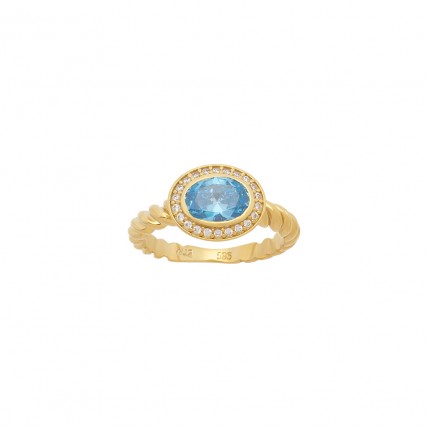 Δαχτυλίδι Σε Κίτρινο Χρυσό 14K Aloro (RI38 - ΖΧ2342)